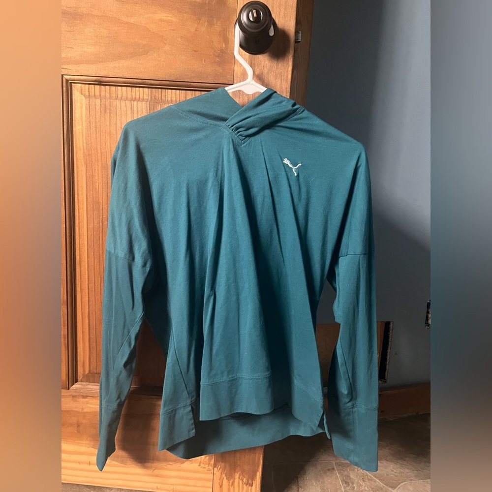 puma hoodie teal color
